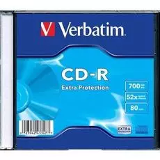 Диск CD-R Verbatim 43347 700МБ, 80 мин., 52x, 1 шт., Slim Case, DL