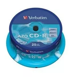 Диск CD-R Verbatim 43352 700МБ, 80 мин., 52x, 25 шт., Cake Box