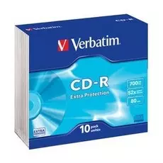 Диск CD-R Verbatim 43415 700MB 52x 10 шт Slim Case