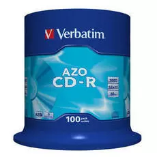 Диск CD-R Verbatim 43430 700МБ, 80 мин., 52х, 100 шт., Cake Box, DL+