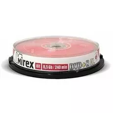 Диск DVD+R Mirex UL130062A8L Mirex 204213 8.5 Gb, 8x, Cake Box (10), Dual Layer (10/300)