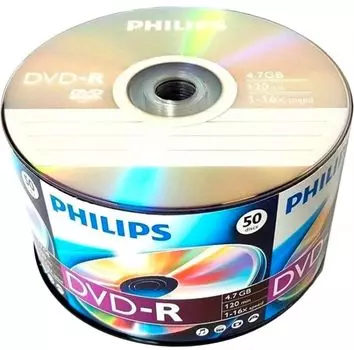 Диск DVD-R Philips DM416U50F/97 4.7 Gb, 16x, Bulk (50), Ink Printable