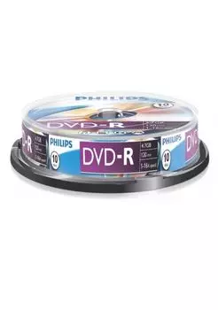 Диск DVD-R Philips DM4S6B10F/97 4.7 Gb, 16x, Cake Box (10)