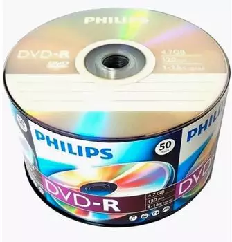 Диск DVD-R Philips DM4S6U50F/97 4.7 Gb, 16x, Bulk (50)