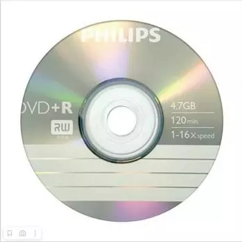 Диск DVD+R Philips DR4S6P01E/97 4.7 Gb, 16x, Бум.конверт