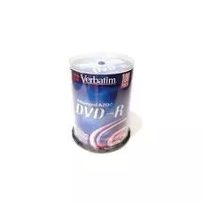 Диск DVD-R Verbatim 43549 4.7ГБ, 16x, 100 шт., Cake Box