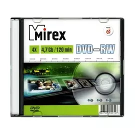 Диск DVD-RW Mirex 202547 4.7 Gb, 4x, Slim Case, 1шт