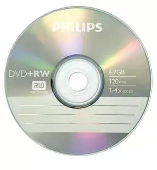 Диск DVD-RW Philips DW4S4P01E/97 4.7 Gb, 4x, Конверт