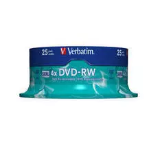 Диск DVD-RW Verbatim 43639 4.7ГБ, 4x, 25шт., Cake Box