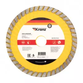 Диск KRANZ KR-90-0132 алмазный отрезной Turbo волна 150x22.2x2.2x10 мм