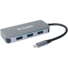 Док-станция D-link DUB-2335 с разъемом USB Type-C, 3*USB 3.0, USB Type-C/PD 3.0, HDMI, Gigabit Ethernet