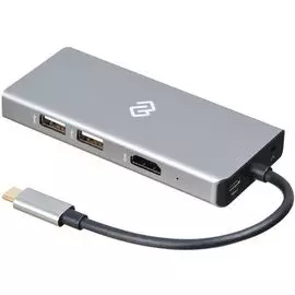 Док-станция Digma DS-970UC_G 11 портов (HDMI (4K 30Hz, FULL HD 60Hz), VGA, RJ45, 2xUSB 2.0, 2xUSB 3.0, audio 3.5mm, PD 3.0 USB-C 60W, MicroSD, SD)