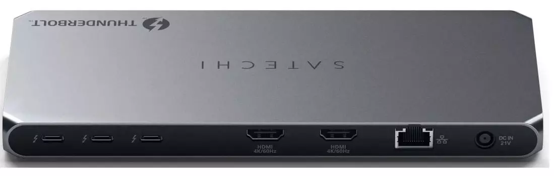 Док-станция Satechi ST-DT4MDM-EU THUNDERBOLT 4 MULTI-DISPLAY DOCKING STATION EU. ЦВЕТ: СЕРЫЙ КОСМОС