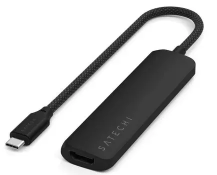 Док-станция Satechi ST-P4SK 4-IN-1 USB-C SLIM MULTIPORT ADAPTER 4K, BLACK