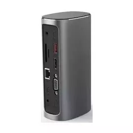 Док-станция Vention TPJH0-EU USB-C to HDMI/VGA/USB 3.1 Gen 2/USB 3.1 Gen 2-C/USB 3.0x2/RJ45/SD/TF/TRRS 3.5mm/PD/aluminum/gray