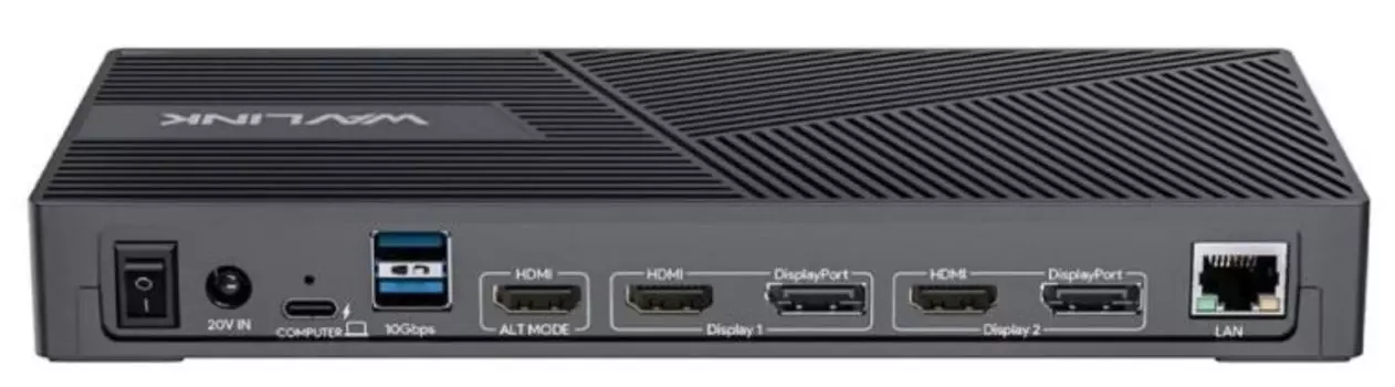 Док-станция WAVLINK WL-UG69PD25 Pro USB-C Triple Display 4K 60Hz Universal/100W PowerDelivery Include 20V/8A Power Adapter/4xUSB3.0/3xUSB C/2xDP 4K 60