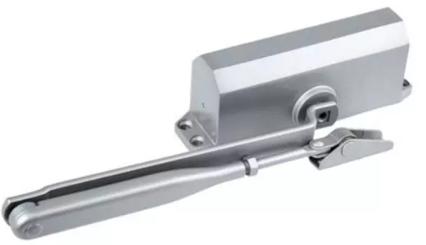 Доводчик Dorma TS-77 EN4 для дверей весом до 90 кг, двухскоростной, установочный размер 165х19 мм, -15..+40 °С (серый)