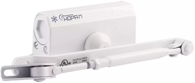 Доводчик НОРА-М 2S дверной морозостойкий - Белый