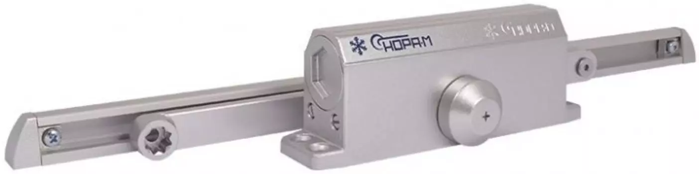 Доводчик НОРА-М 3S Slider дверной морозостойкий - Серебро