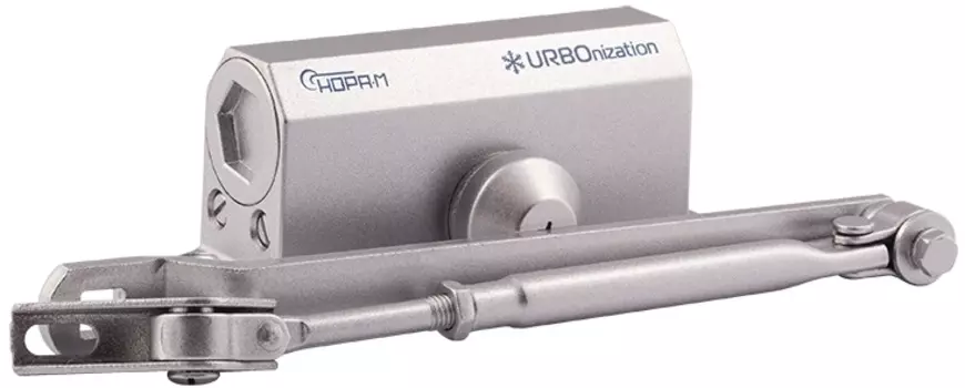 Доводчик НОРА-М 510 URBOnization дверной морозостойкий - Серебро