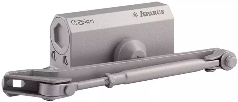 Доводчик НОРА-М Isparus 410F дверной с фиксацией - Серый