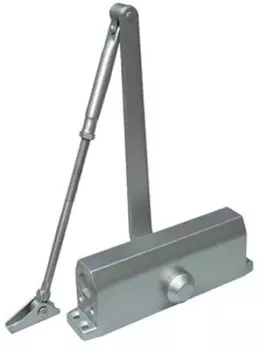 Доводчик Smartec ST-DC014BC-SL c тягой EN 1-4, 15 - 85 кг, 1100 мм, 2-х скор., тормоз открывания, серебряный