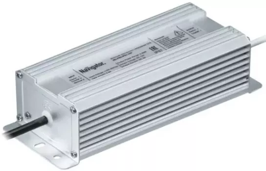 Драйвер светодиодный Navigator ND-P60-IP67-12V 71 472 60Вт, вх. 100–240В/вых. 12В DC, 160х52х32мм, IP67 (для ND-P40/P60/P100/P150) (71472)