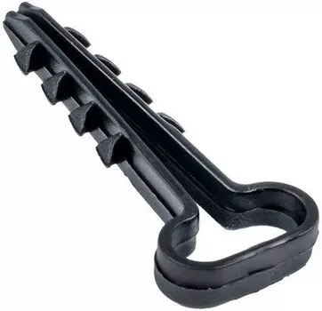 Дюбель-хомут EKF plc-cd1-6x14b (6х14 мм) для плоского кабеля черный (100 шт.)