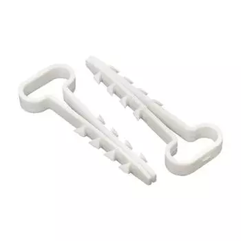 Дюбель-хомут EKF plc-cd1-6x14w (6х14 мм) для плоского кабеля белый (100 шт.)