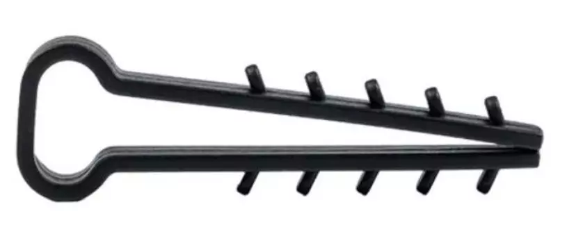 Дюбель-хомут EKF plc-cd-5x10b-r (5х10 мм) для плоского кабеля черный (10 шт.)