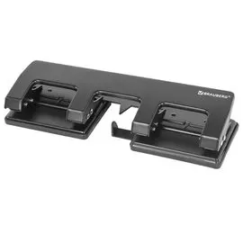 Дырокол BRAUBERG HL-4 221160 металлический на 2-4 отверстия, до 15 л, черный