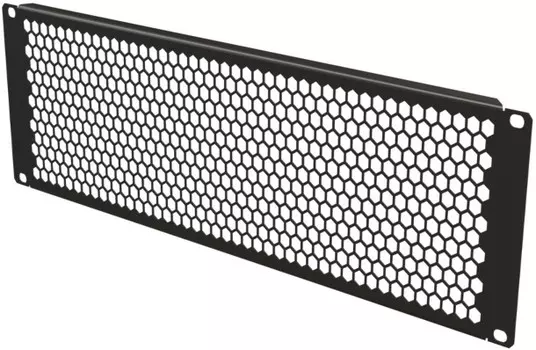 Фальшпанель Hyperline BPD-3-RAL9005 перфорированная на 3U, цвет черный (RAL 9005)