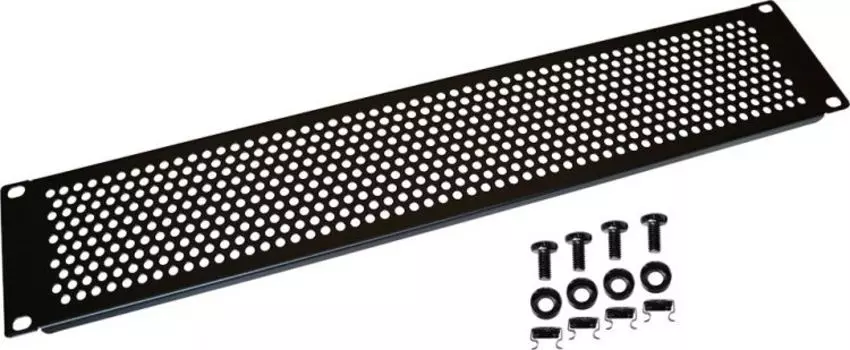 Фальшпанель Lanmaster LAN-DC-VNP-2U 19" вентиляционная фальш-панель 2U, черная