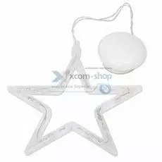 Фигура светодиодная NEON-NIGHT 501-011 звездочка, на присоске с подвесом, цвет теплый белый