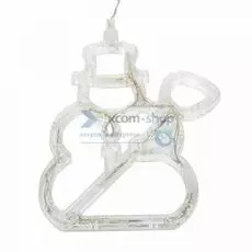 Фигура светодиодная NEON-NIGHT 501-013 снеговик на присоске, с подвесом, цвет белый