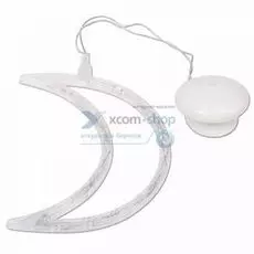 Фигура светодиодная NEON-NIGHT 501-014 месяц, на присоске с подвесом, цвет теплый белый