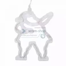 Фигура светодиодная NEON-NIGHT 501-018 санта-клаус, на присоске с подвесом, цвет белый