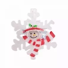 Фигура светодиодная NEON-NIGHT 501-021 снеговик на снежинке, RGB, на присоске