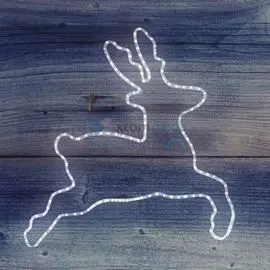 Фигура светодиодная NEON-NIGHT 501-326 бегущий олень, белый, размер 87*84 см