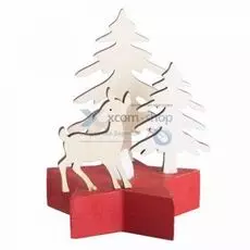 Фигура светодиодная NEON-NIGHT 504-041 олененок в лесу, деревянная с подсветкой, 9*8*10 см