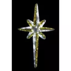 Фигура светодиодная NEON-NIGHT 506-244 звезда 8-ми конечная, LED подсветка высота 180см, бело-золотая