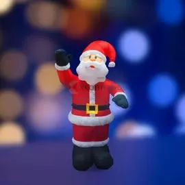 Фигура светодиодная NEON-NIGHT 511-111 надувная, 3D, дед мороз приветствует, размер 150 см, внутренняя подсветка 4 лампы, компрессор с адаптером 12В,