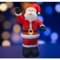 Фигура светодиодная NEON-NIGHT 511-112 надувная, 3D, дед мороз приветствует, размер 240 см, внутренняя подсветка 5 ламп, компрессор с адаптером 12В, I