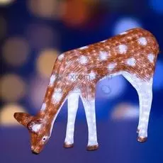 Фигура светодиодная NEON-NIGHT 513-104 акриловая, олень мама 100х130см, 2850 светодиодов IP44, понижающий трансформатор в комплекте коричневая