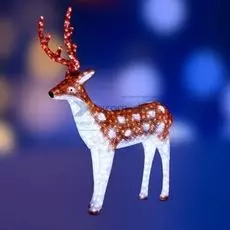 Фигура светодиодная NEON-NIGHT 513-105 акриловая, олень папа 145х122см, 3500 светодиода, IP44, понижающий трансформатор в комплекте коричневый