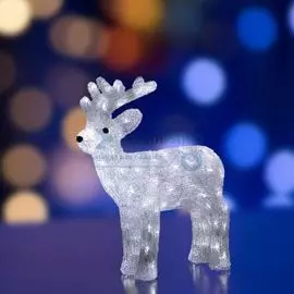 Фигура светодиодная NEON-NIGHT 513-270 акриловая, северный олень 45 см, 100 светодиодов, IP44, понижающий трансформатор в комплекте