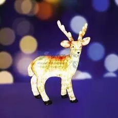 Фигура светодиодная NEON-NIGHT 513-305 акриловая, бурый олень 100 см, 380 светодиодов, IP44, понижающий трансформатор в комплекте