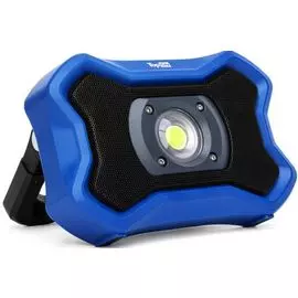 Фонарь аккумуляторный TopOn TOP-MX2BTB LED, 20Вт, 2000лм, 7.4В, 4.0Ач, 29.6Втч, Bluetooth колонка, синий