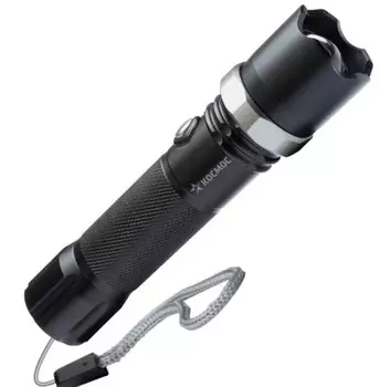 Фонарь Космос KOS112Lit ручной аккум/3ВтLED/линза/зум/Li-ion18650 1200mAh/анодир алюминий/USB-шнур