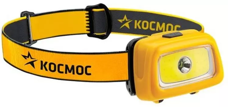 Фонарь налобный Космос KOC-H3WDS-COB LED 1*3W, регулируемый фокус, 3*ААА, батарейки в комплекте
